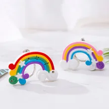 BS-515 Стиль Радуга брелок светодиодный звук делая сияющую сумочку кулон мужчин и женщин брелок