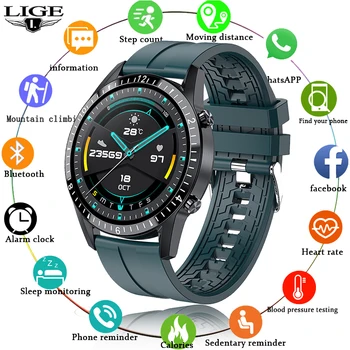 

New Full Touch Screen Smart Watch IP67 Waterproof Remote Control Camera Blood Pressure Heart Rate Fitness Track Sport Smartwatch