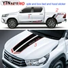 Calcomanía personalizada para Toyota Hilux 2011-2022 4x4, calcomanía a rayas con gráfico de vinilo, decoración para coche ► Foto 3/6
