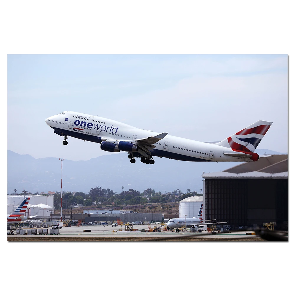 BoeingPassengerAirplanesB747WallpaperWallArtPostersCanvasCloth