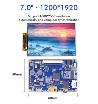 

Hotselling 7 inch lcd module with HDMI controller board 1200*1920 FHD portrait to Landscape lcd display TPF0702002N