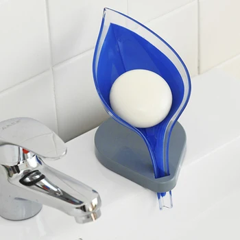 

Bathroom Decor Leaf Shape Hollow Soap Holder Drainage Storage Holder Container Toilet Drain Laundry Soap Box Punching Sucker-30