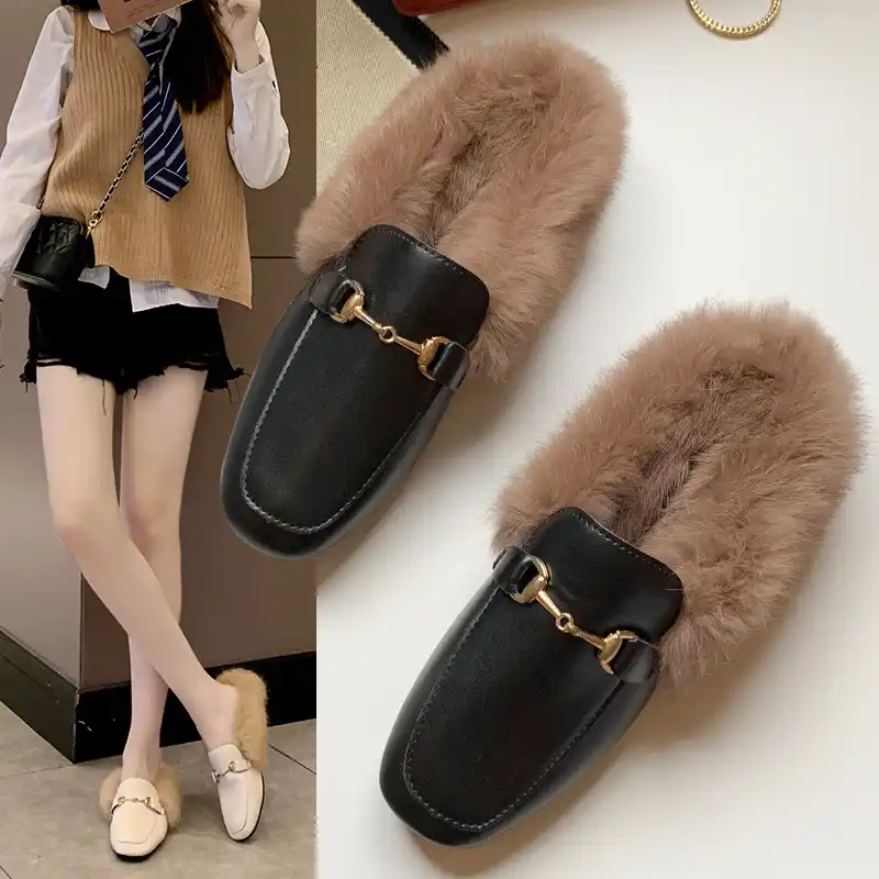 moccasin ankle boots with fur