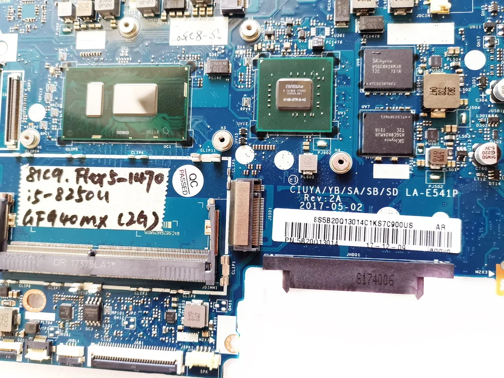 Для lenovo FLEX 5-1470 Материнская плата ноутбука FLEX5-1470 I5-8250U GF940MX 2GB CIUYA LA-E541P протестирована хорошая