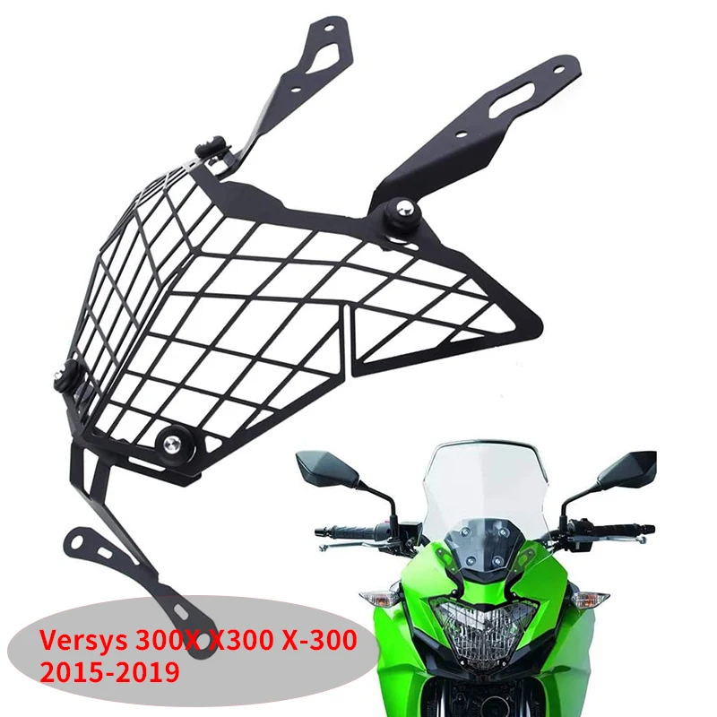 Motorcycle Headlight Protection Cover Mesh Grille Guard for Kawasaki