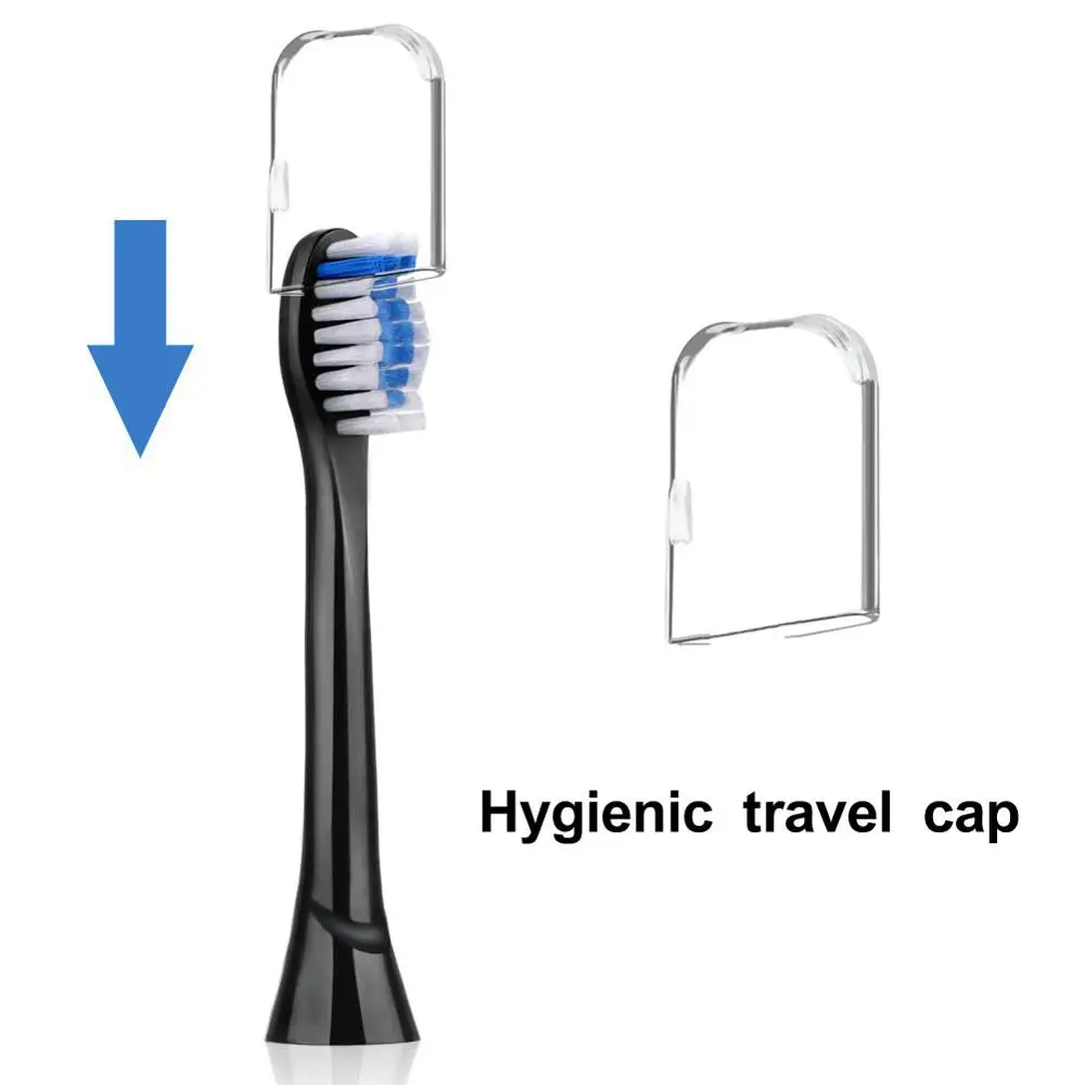 12 шт. YH730 сменные головки щеток для Phillips Sonicare DiamondClean/ProtectiveClean черные головки зубных щеток с крышкой