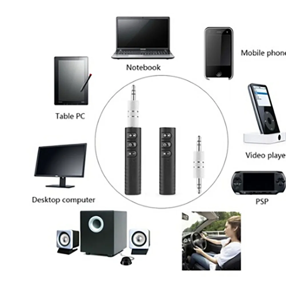 Портативный Bluetooth 4,1 автомобильный адаптер и Bluetooth Автомобильный Aux адаптер Bluetooth передатчики аудио компонентные приемники
