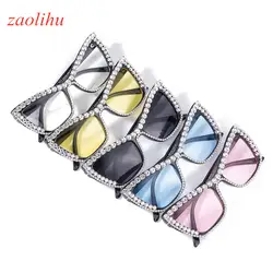 2019 M16-6 розовый Для женщин солнечные очки с кристаллами круглая рамка женские очки пчелы дизайн симпатичный ручной творческая солнечные