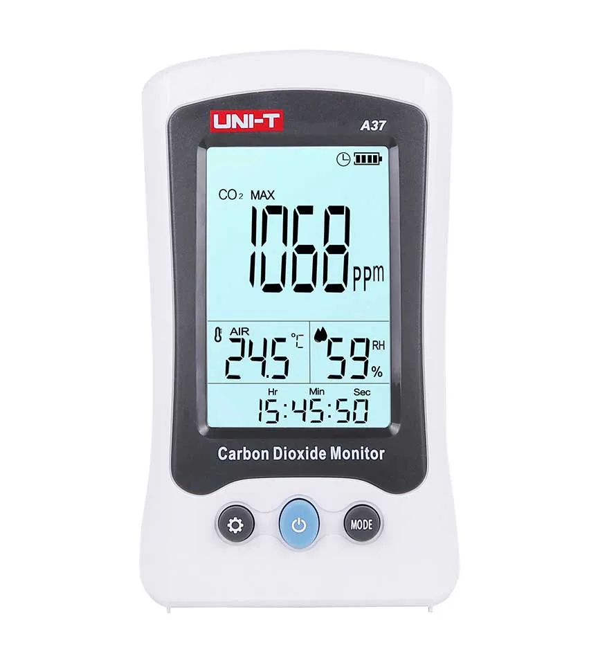 US $80.99 Uni T A37 Digital Carbon Dioxide Detector Laser Air Quality Monitor Monitoring Tester Co2 Meter Detection Co2 Detection