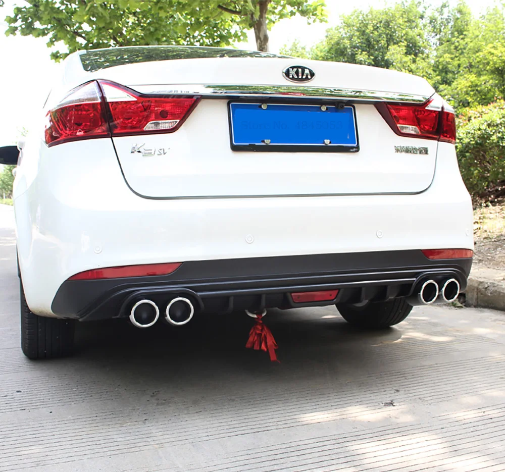 Подходит для Kia K3 ABS пластик серебристый задний спойлер, диффузор защитное покрытие для бампера противоскользящая Накладка для автомобиля Стайлинг 1 шт