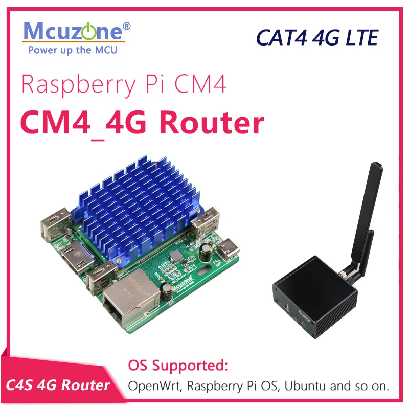 Router C4S 4G, Modulo Gebaseerd Op Raspberry Pi Cm4, Router Openwrt Baote Ubuntu Wifi
