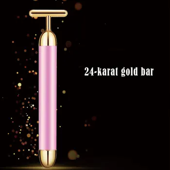

Slimming Face Roller 24k Gold Colour Vibration Facial Beauty Roller Massager Stick Lift Skin Tightening Wrinkle Bar Beauty Tools