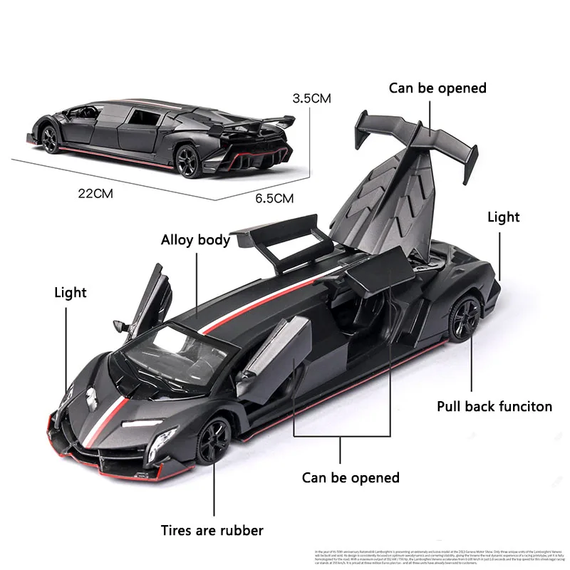 Diecasts& Toy Vehicles модель автомобиля Расширенный ядовитый 1:32 из металлического сплава моделирование оттягивание автомобилей игрушки для детей Подарки для детей