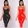 4XL 5XL 6XL Plus Size Dress 2017 Sexy Winter PVC Wet Look Leather Dresses Women Red Black Knee Length Zipper Black Club Dress ► Photo 1/6