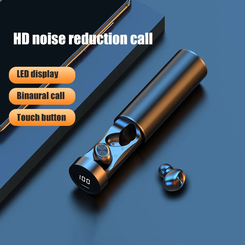 

Bluetooth 5.0 Earbuds TWS Headset Wireless Earphone Touch Control HiFI HD Stereo Earbuds Digital Display for Sport