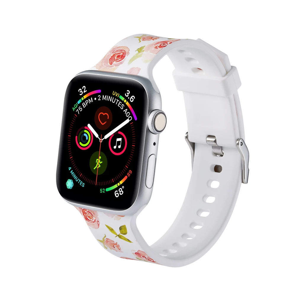 5 Браслет для apple watch, ремешок для apple Watch, мягкий силиконовый спортивный ремешок, сменный ремешок, совместимый с iWatch 38 44 мм - Цвет ремешка: 5