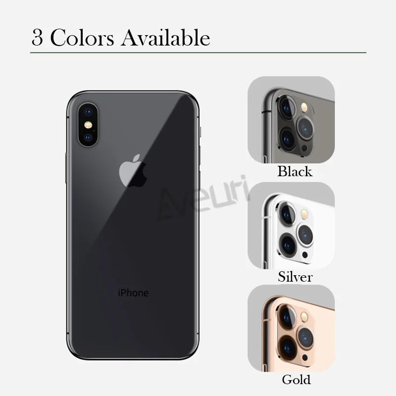 Роскошная наклейка, объектив камеры, сменная секундная стрелка для iPhone X XS MAX, Защитное стекло для iPhone 11 Pro Max, наклейка, поддельная камера