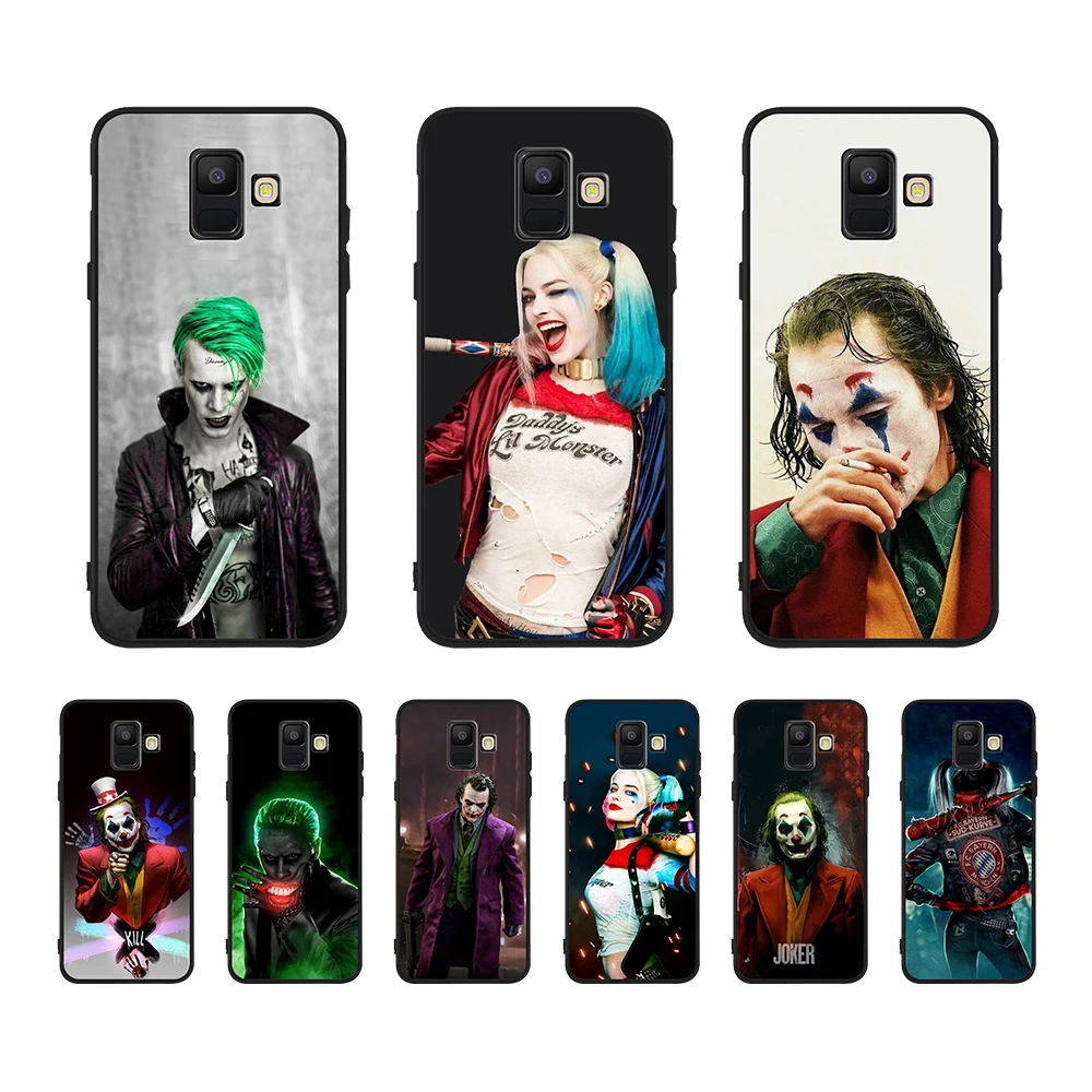 

Joker and Harley Quinn Cool Phone Accessories Case For Samsung Galaxy A6 A10 A9 A7 PLUS GalaxyJ7 J8 J6 PLUS Soft TPU Back Cover