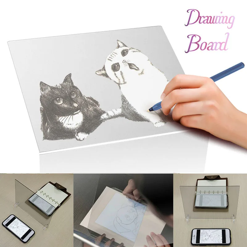 Digital Graphic Tablet Drawing Board Pad Table Sketch Drawing Linfen Board Reflection Of Mirrors Acrylic Material Tattoo