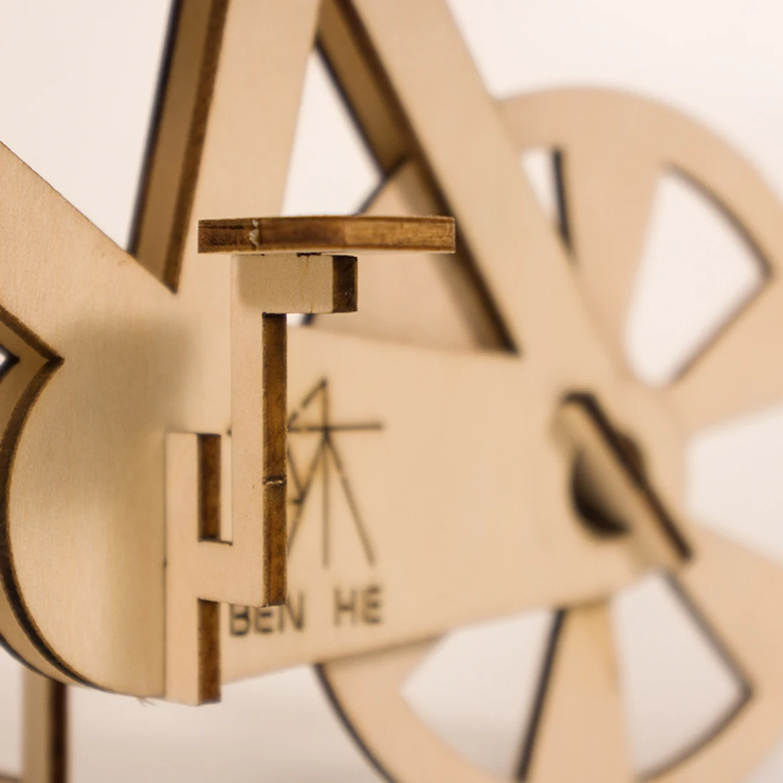 14Pcs DIY 3D Bicycle Puzzle Wooden Model Building Kit Assembly Bicycle Toy Christmas Gift For Children Friends Over 6