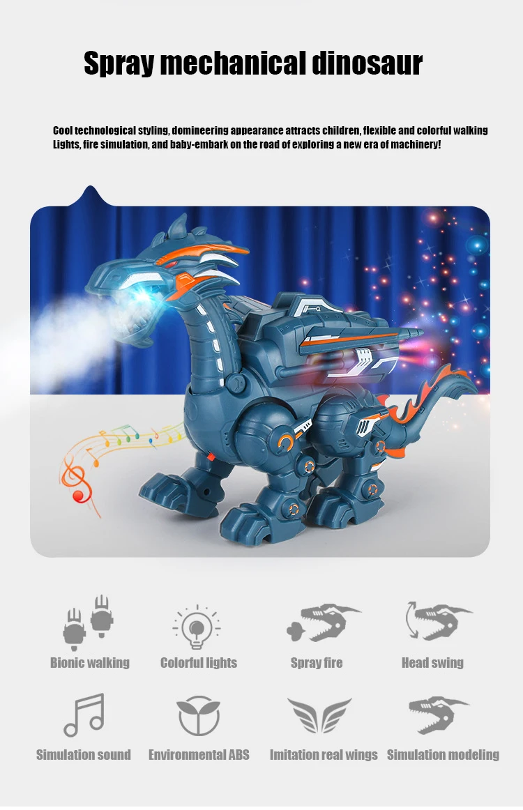 Smalody Dinosaure Telecommandé, Enfant Robot Jouet Electrique Robot Rc Dragon avec Marche et Rugissant Pulvérisation Fonction Animaux Jeux Noël Cadeaux Danniversaire Garçons Filles Smalody Dinosaure Telecommandé, Enfant Robot Jouet Electrique Robot Rc Dragon avec Marche et Rugissant Pulvérisation Fonction Animaux Jeux Noël Cadeaux Danniversaire Garçons Filles
