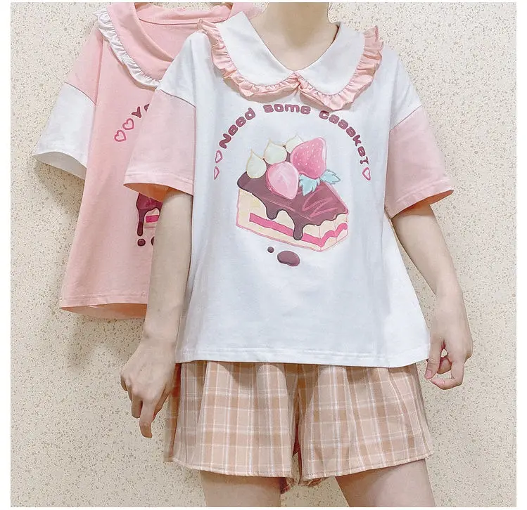 Lolita Style Short Sleeve Kawaii T-Shirt Harajuku Top