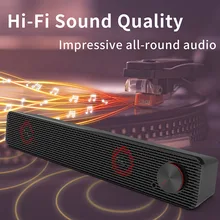 Высокомощный Саундбар динамик портативный ПК динамик для домашнего кинотеатра USB подключение стерео сабвуфер 3,5 мм Aux интерфейс звуковая панель бумбокс