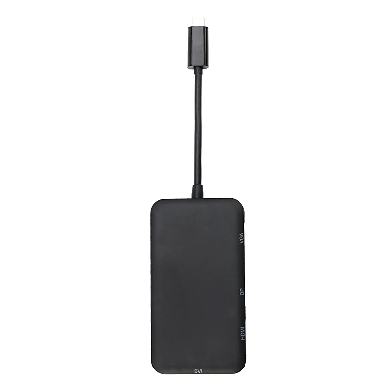 4-в-1 USB-C к VGA, HDMI, DVI DP Hub адаптер для ПК ноутбук Тетрадь PUO88