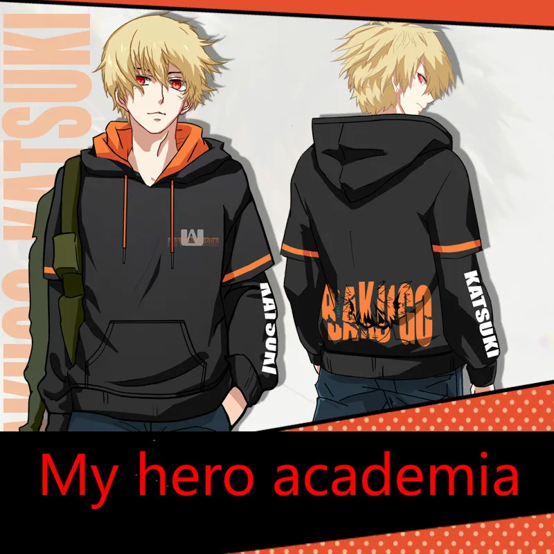 My Boku No Hero Academy Bakugou Katsuki унисекс Толстовка Топ костюмы для косплея зимние куртки пальто толстовки пуловер