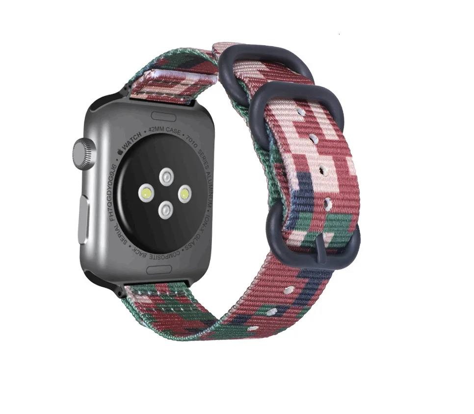 Браслет для Iwatch 5 4 3 2 нейлоновая петля 38 мм 42 мм 44 мм 40 мм роскошный Бизнес Замена брезент для часов