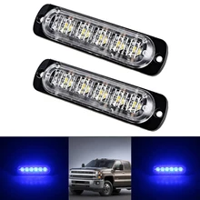 2pcs 18W Car Truck Hazard Warning Beacon Flash Strobe LED Lights Bar Blue LED light Universal For Car Pickup Truck Motorcycle 2pcs 18W Car Truck Hazard Warning Beacon Flash Strobe LED Lights Bar Blue LED light Universal For Car Pickup Truck Motorcycle