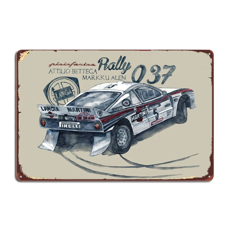 Rally Group B-Peugeot 205 Turbo 16 Metal Signs Pub Mural Customize Plaques Metal Posters