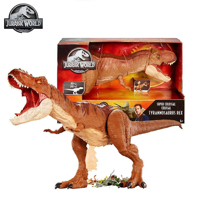 Figura de acción de Jurassic World Super colosal, Tiranosaurio Rex,  dinosaurio grande de 90CM, modelo de juguete, regalo para niños,  FMM63|Figuras de acción| - AliExpress