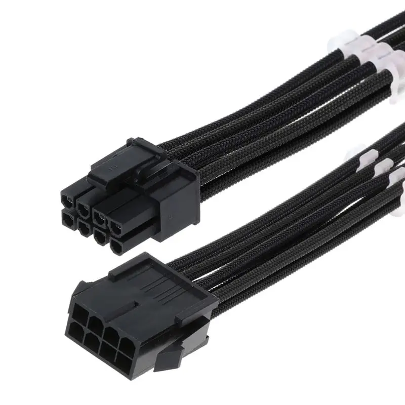 30 см/40 см Черный GPU PCI-E 8Pin(6pin+ 2pin) Мужской и Женский удлинитель питания для ПК Компьютерные аксессуары