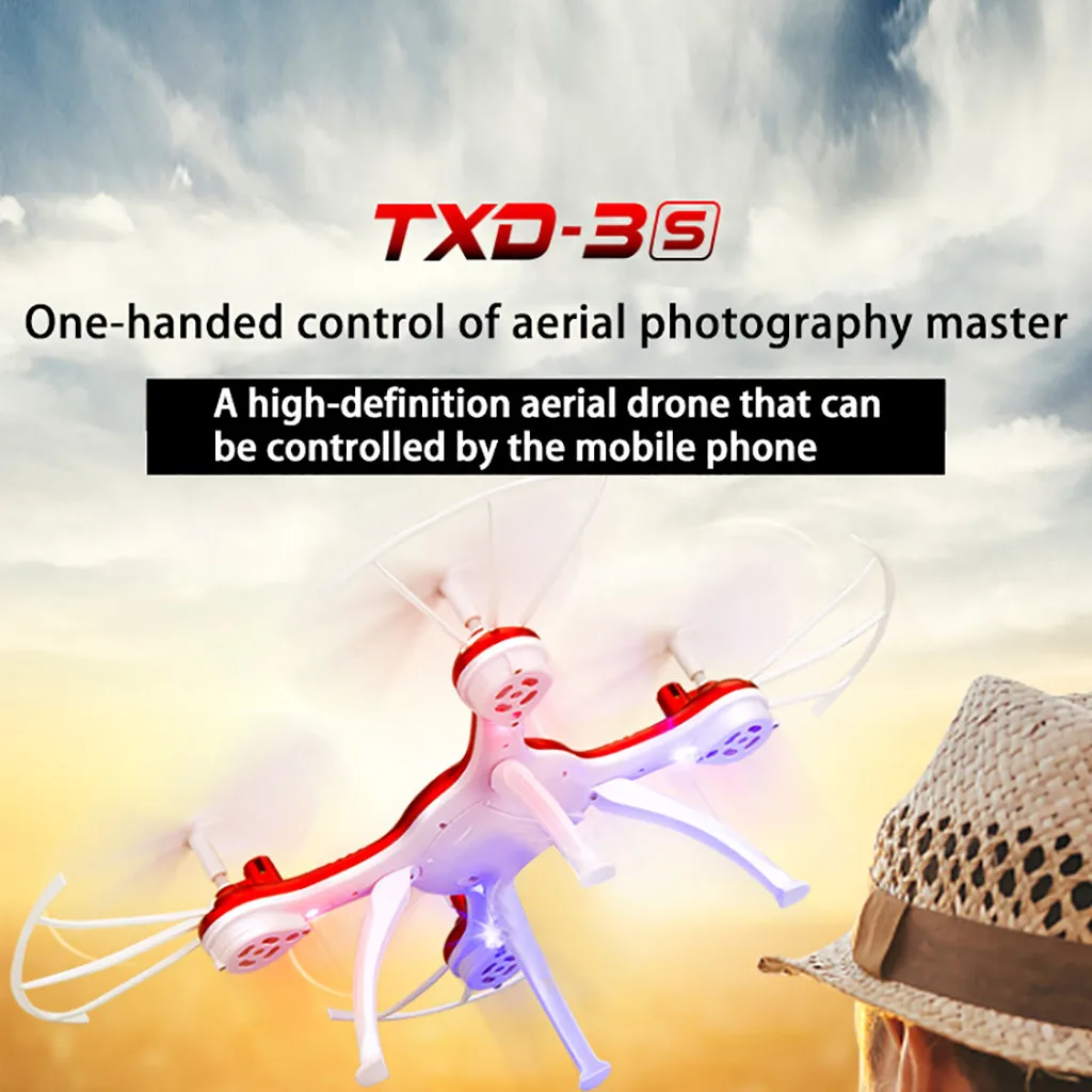 TXD-3S мини Дрон 2,4G Радиоуправляемый квадрокоптер с безголовым режимом, управление с помощью приложения для начинающих детей, многофункциональный Дрон Quadcopt