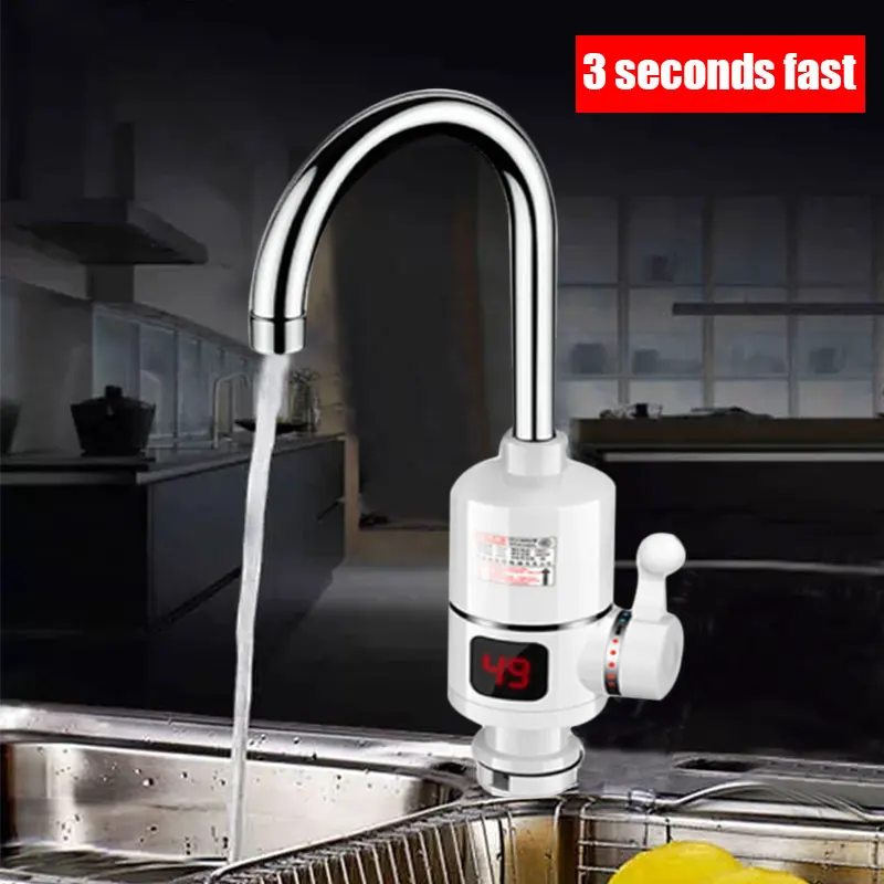 New Electric Kitchen Water Heater Tap Instant Hot Water Faucet Heater Cold Heating Faucet Tankless Instantaneous Water Heater