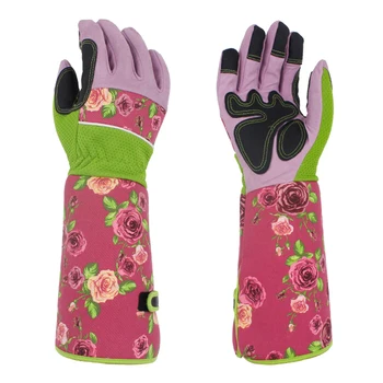 Durable Long Rose Pruning Garden Gloves Puncture Resistant Work Yard Glove Hands Protector Waterproof Trimming Gardening