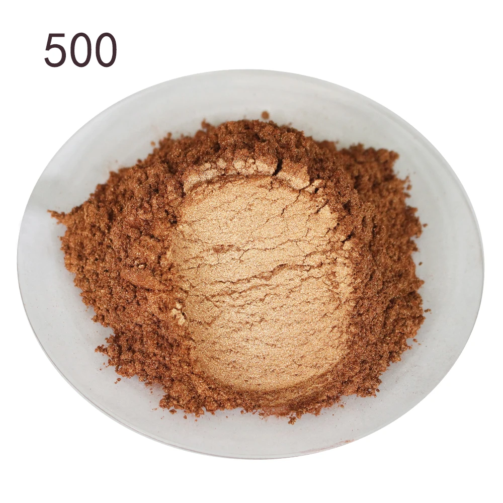 100 г коричневый порошок слюды пигменты~ натуральная перламутровая слюда порошки металлический краситель для ногтей Косметический лак для мыловарения - Цвет: 500