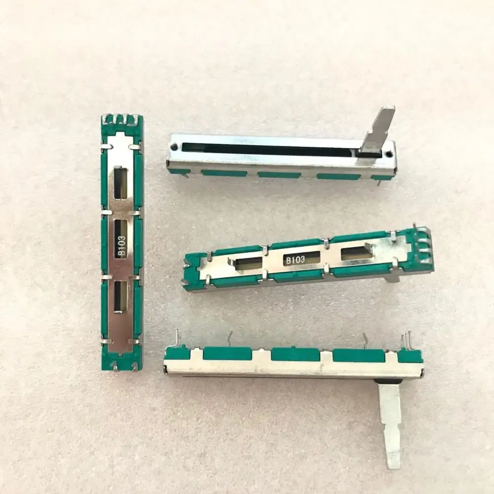 40pcs 60mm Straight Slide Potentiometer B10K For PIONEER DJM 400 500 600 Mixer Volume Putter / Dual Channel Fader 20MMD