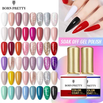 

BORN PRETTY Soak Off Gel Nail Polish 60 Colors Pure Nail Color Manicuring Semi-Permanent Vanish Base Top Coat Nail Art Design