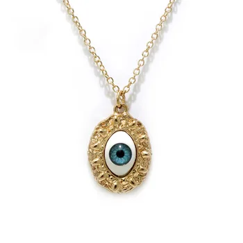 

2020 New Fashion Jewelry Gold Color Evil Eye Pendant Necklaces For Women Girl Trendy Short Necklace Party Gift