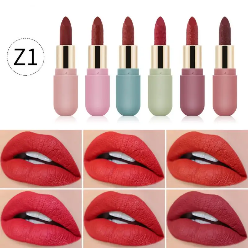 Матовая губная помада MISS ROSE 6 шт. стойкая водостойкая легкая в нанесении пигменты