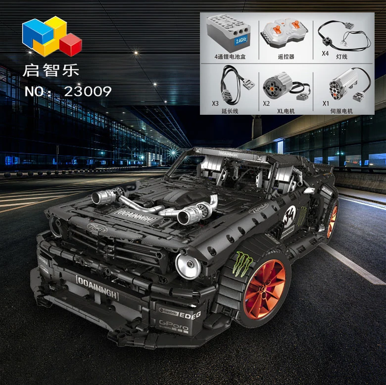 Серия Technic блоки с дистанционным управлением Ford Mustang Hoonicorn RTR V2 модель комплект