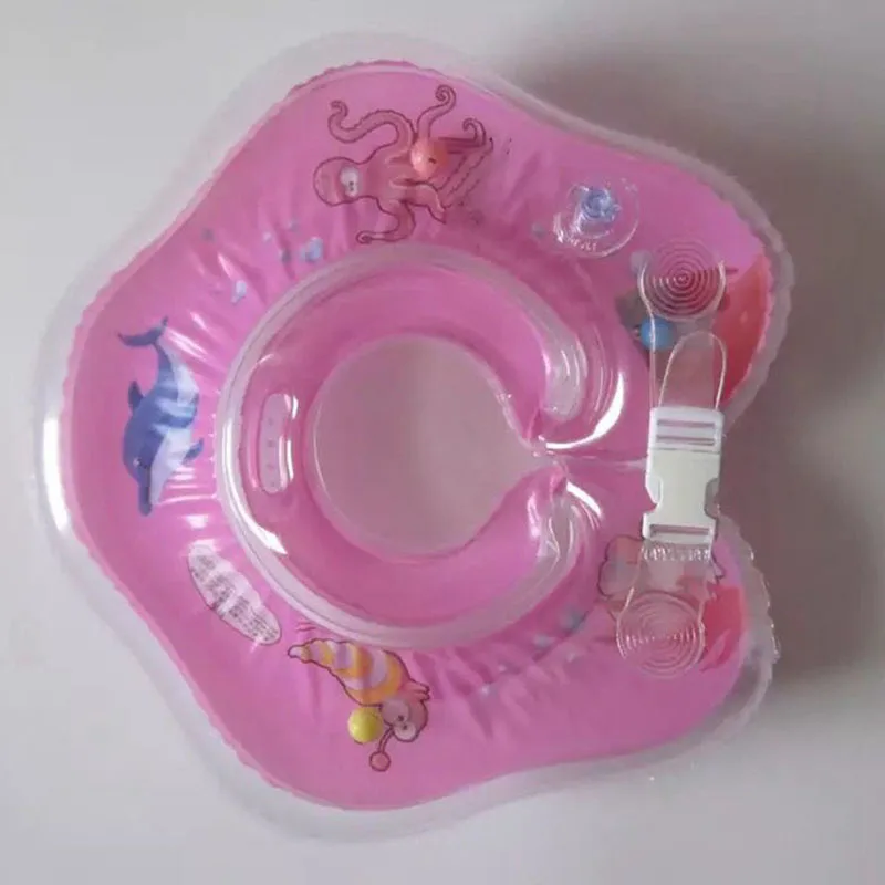 RH Swimming Baby Accessories Neck Ring Tube Safety Infant Float Circle For Bathing Inflatable Water Drink Cup - Цвет: RH