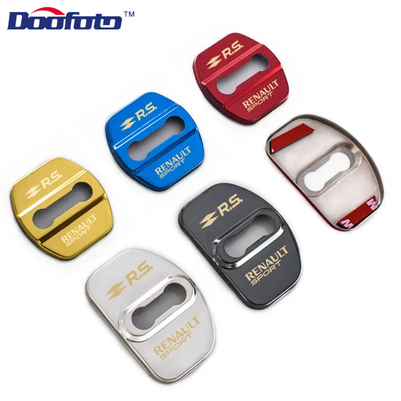 Doofoto 4x Автомобильный Дверной замок, чехлы для Renault Sport Duster Megane 2 3 Clio Fluence Logan Captur Laguna Scenic, аксессуары