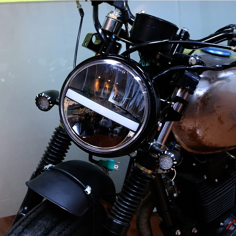 Einhorn Modified Hona Unicorn Cafe Racer Yellow Headlight, 44 OFF