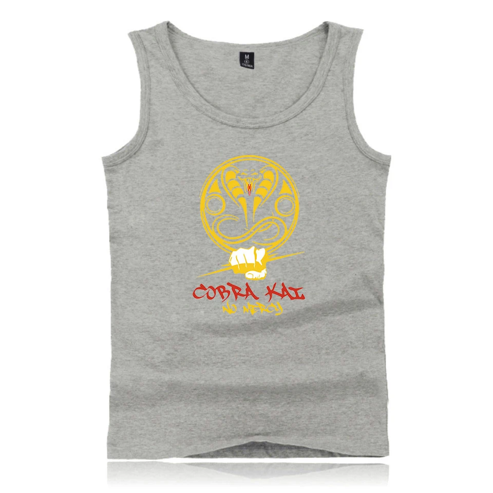 Cobra kai летние хлопковые безрукавные топы Мужские самокультивирующие впитывающие пот жилет Свободный жилет спортивная фуфайка