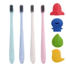 1 шт. силиконовый милый держатель для зубной щетки+ переносная насадка для зубной щетки для путешествий защитная пленка