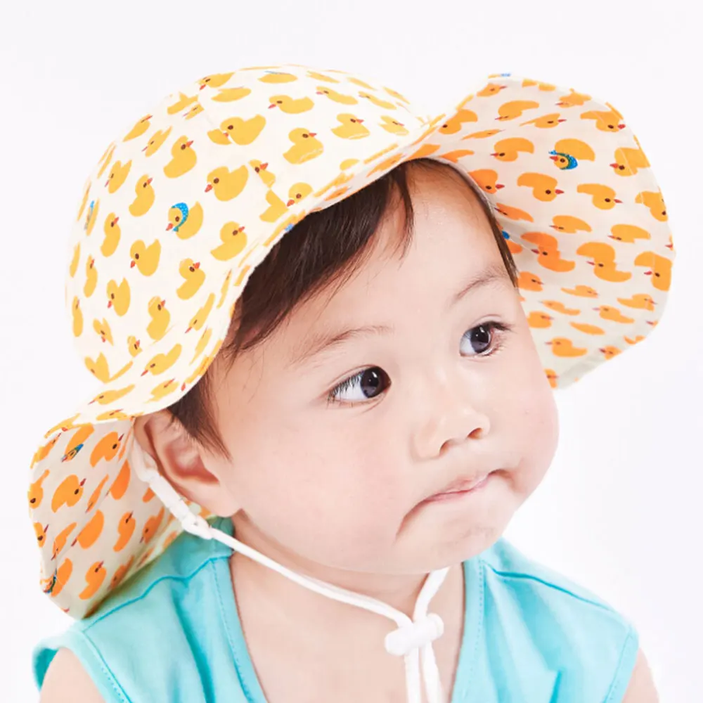 Baby Printing Sun Hat Adjustable Chin 