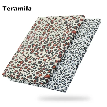 

Teramila Leopard Pattern Printed Plaid Cotton 100% Fabrics for Needlework Handicraft Sewing Cloth by Per Meters Handmade Clothes